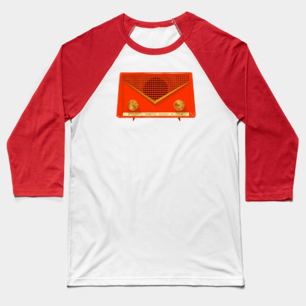 Vintage red radio Baseball T-Shirt by jenblove